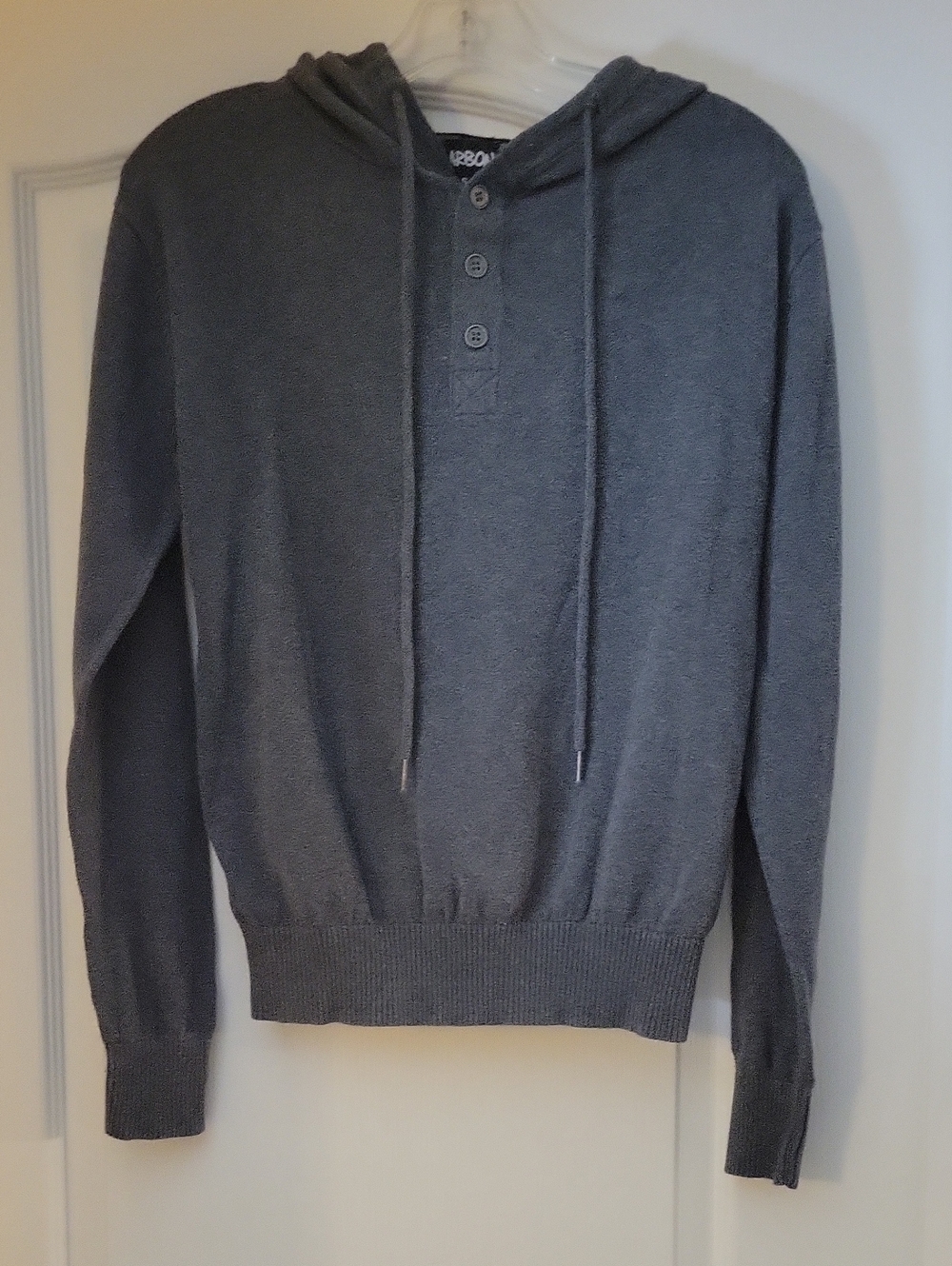 Carbon Men's Charcoal Hooded Crewneck Sweater